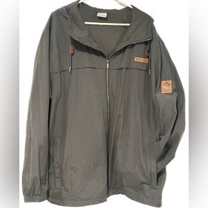 Columbia Men's Full Zip Jacket Hooded Casual Windbreaker Size 2XL